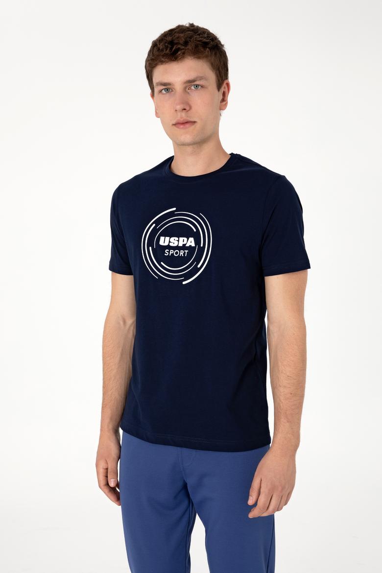 Erkek Regular Fit Bisiklet Yaka Lacivert Tişört - 50300261028