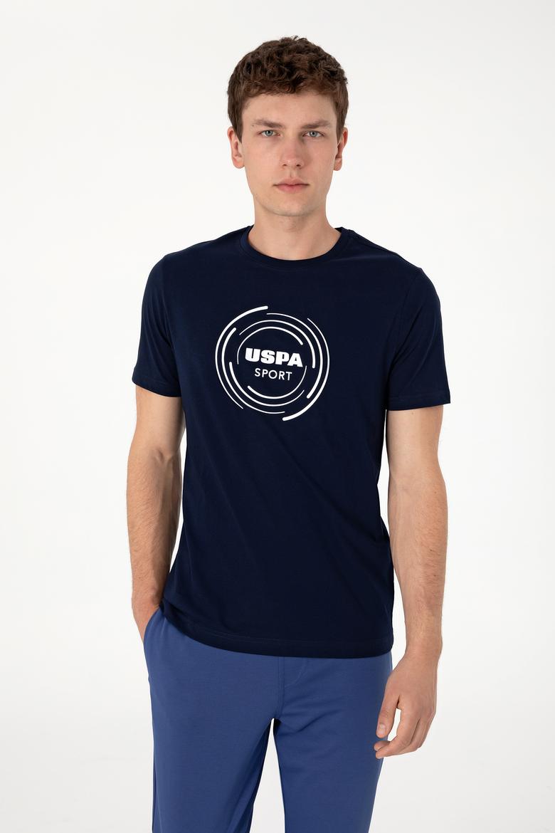 Erkek Regular Fit Bisiklet Yaka Lacivert Tişört