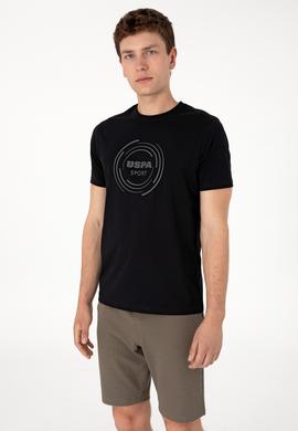 Erkek Regular Fit Bisiklet Yaka Siyah Tişört - 50300261047