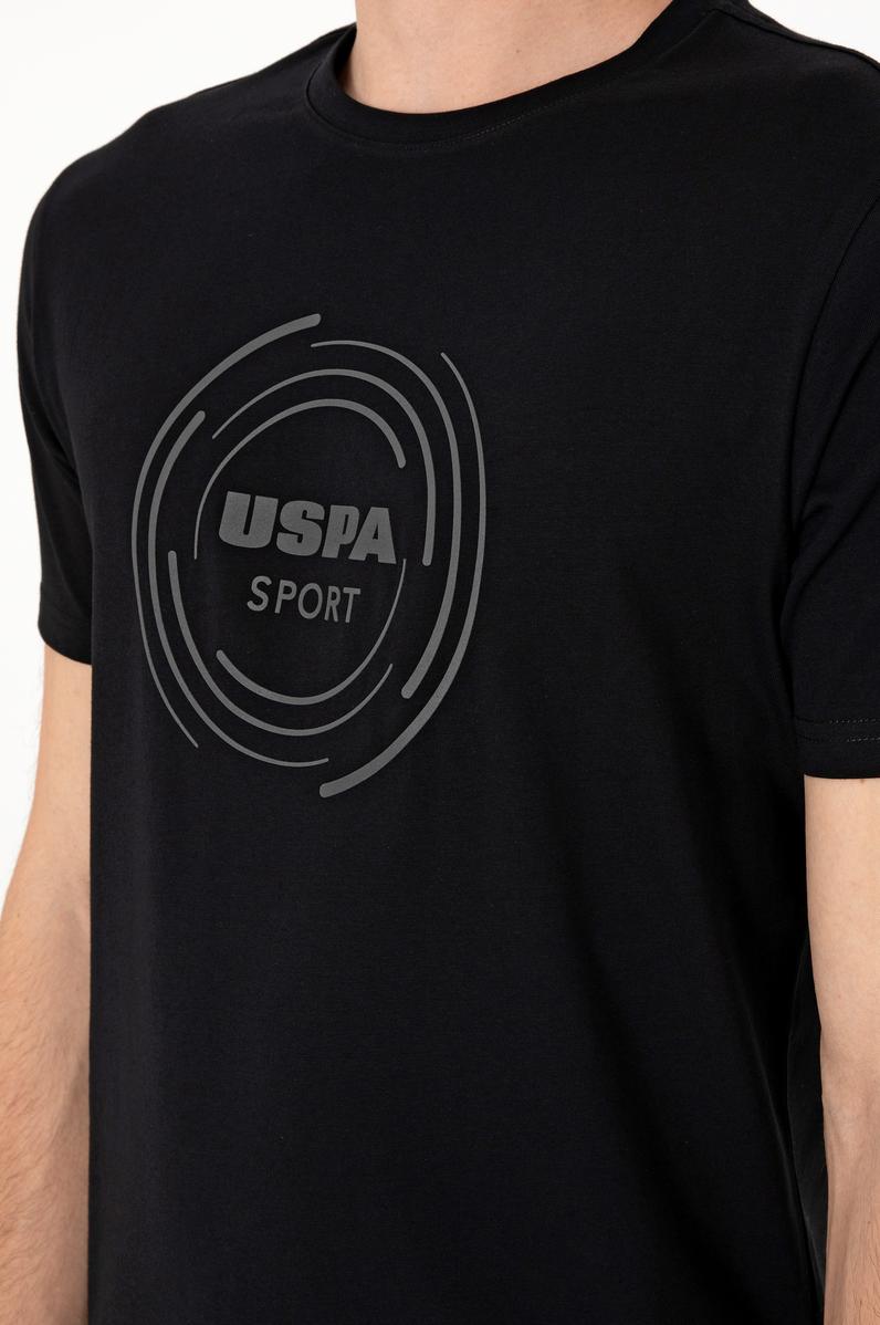 Erkek Regular Fit Bisiklet Yaka Siyah Tişört