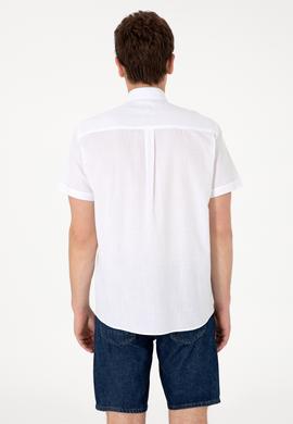 Erkek Beyaz Kısa Kollu Gömlek - 50298007033