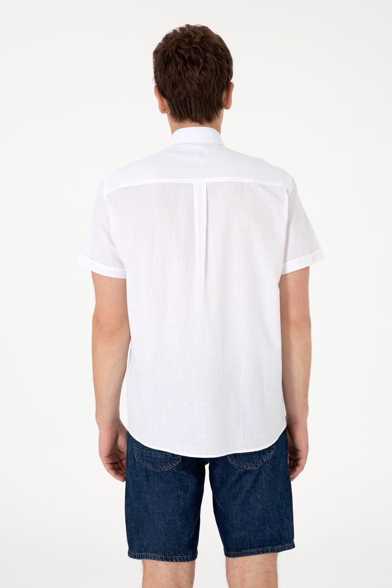 Erkek Beyaz Kısa Kollu Gömlek - 50298007033