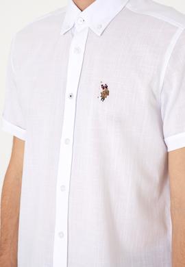 Erkek Beyaz Kısa Kollu Gömlek - 50298007033