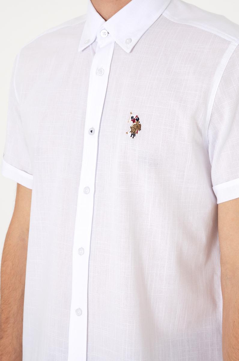 Erkek Beyaz Kısa Kollu Gömlek