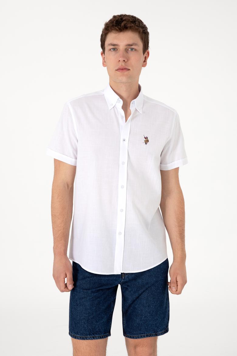 Erkek Beyaz Kısa Kollu Gömlek