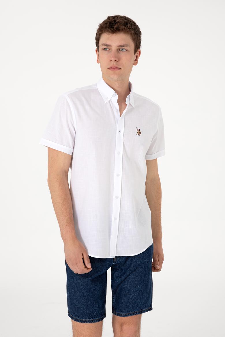 Erkek Beyaz Kısa Kollu Gömlek - 50298007033