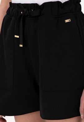 Kadın Siyah Örme Şort - 50305852006