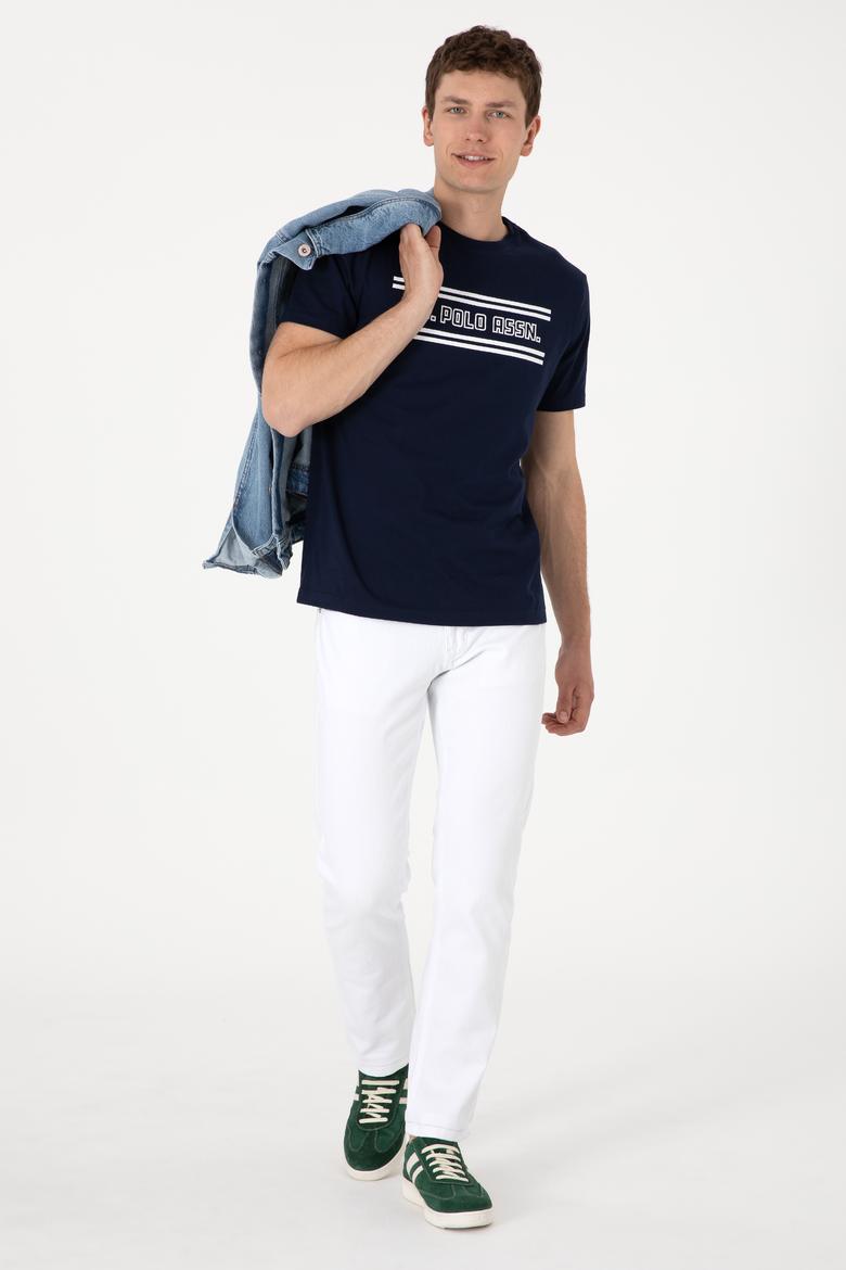 Erkek Regular Fit Bisiklet Yaka Lacivert Tişört - 50306907010