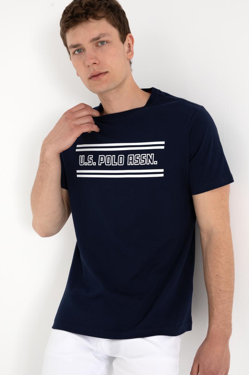 Erkek Regular Fit Bisiklet Yaka Lacivert Tişört