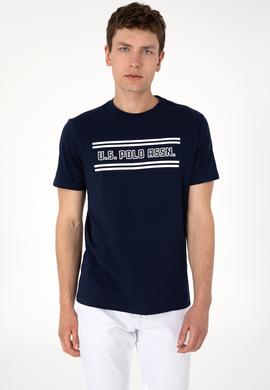 Erkek Regular Fit Bisiklet Yaka Lacivert Tişört - 50306907010