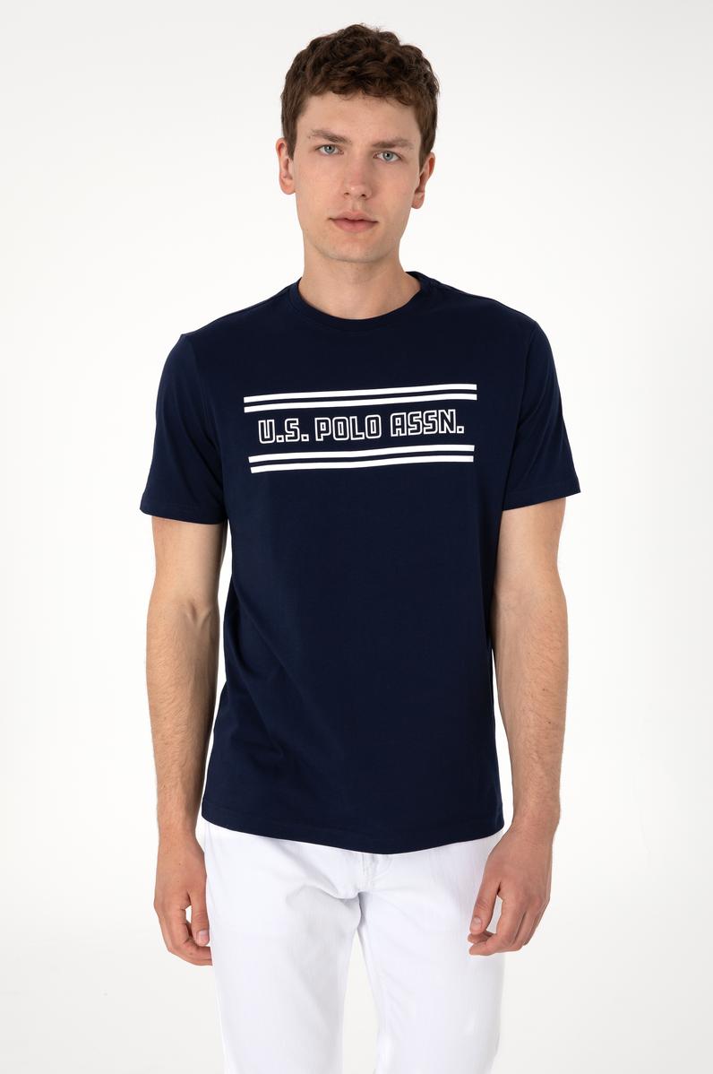 Erkek Regular Fit Bisiklet Yaka Lacivert Tişört