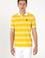 Erkek Regular Fit Polo Yaka Sarı Çizgili Tişört