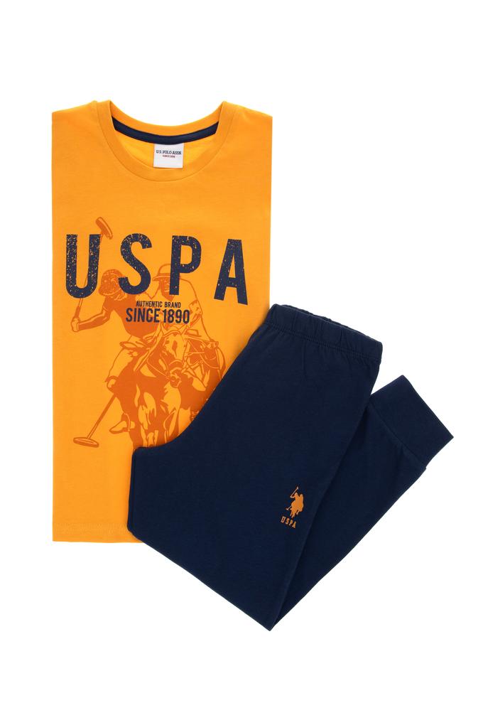 Erkek Çocuk Hardal Pijama Takımı