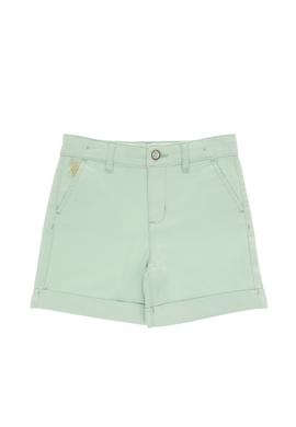 Kız Çocuk Su Yeşili Cepli Dokuma Şort - 50309143040