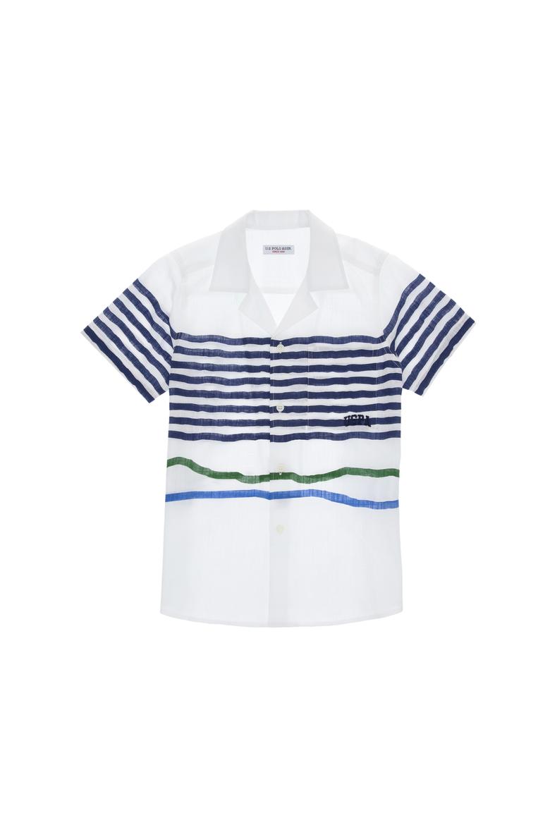 Erkek Çocuk Beyaz Kısa Kollu Comfort Gömlek - 50306574003