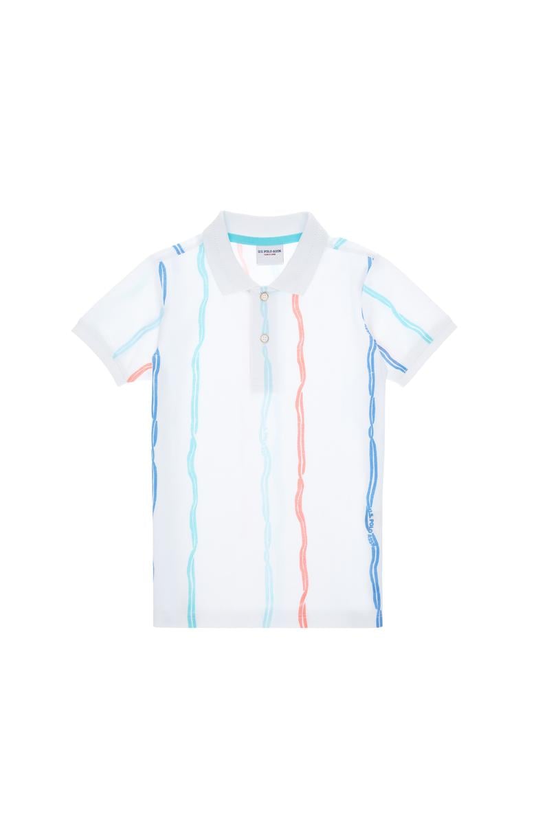 Erkek Çocuk Beyaz Polo Yaka Tişört