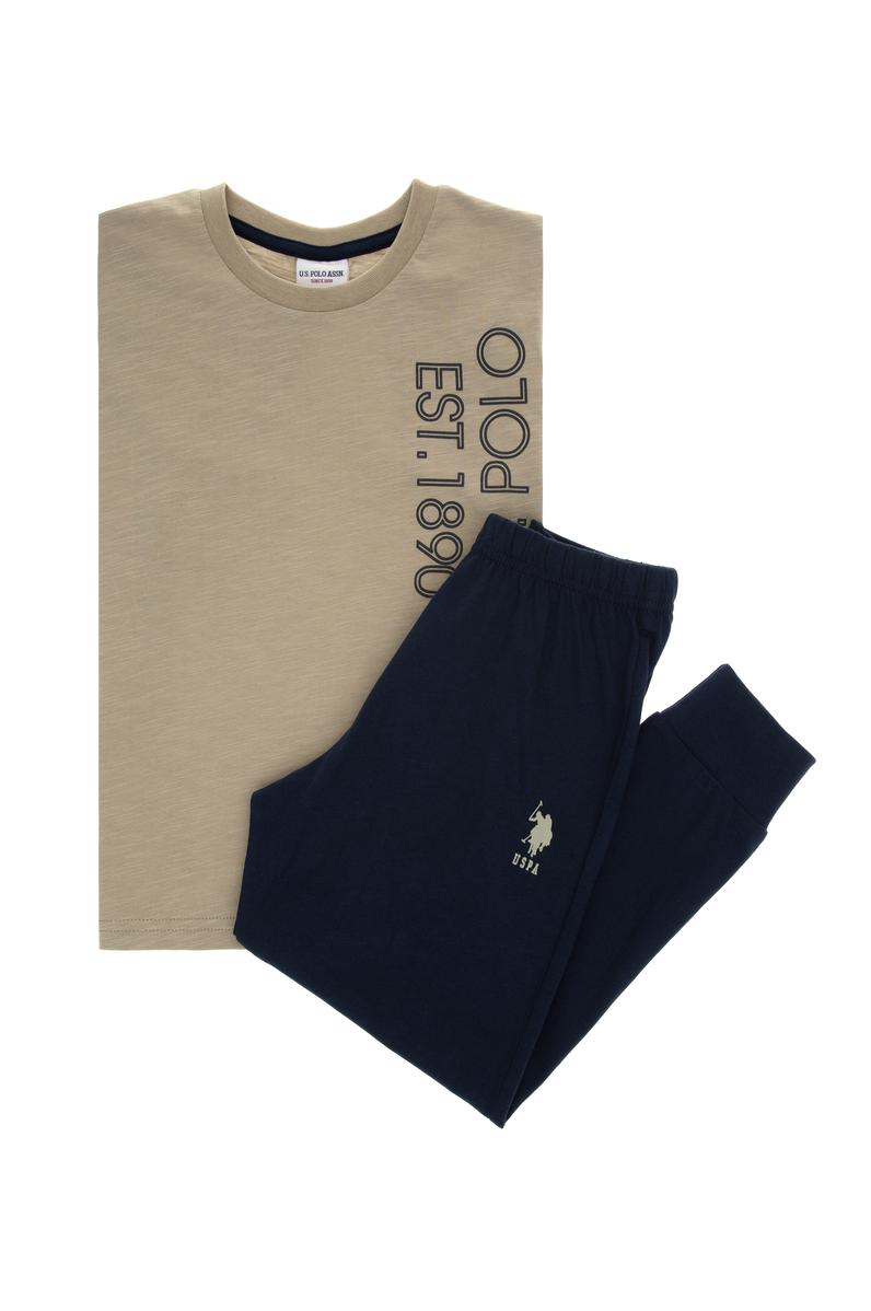 Erkek Çocuk Açık Haki Pijama Takımı