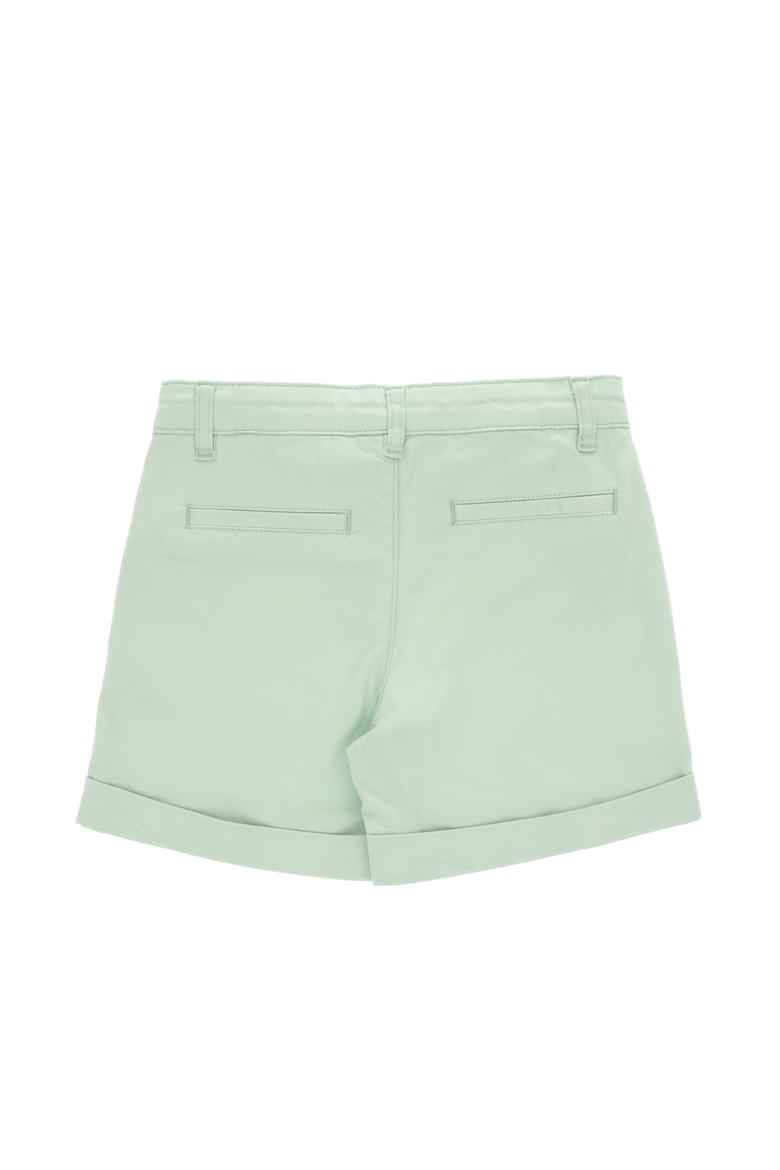 Kız Çocuk Su Yeşili Cepli Dokuma Şort - 50309143040