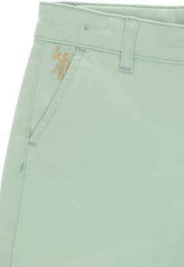 Kız Çocuk Su Yeşili Cepli Dokuma Şort - 50309143040