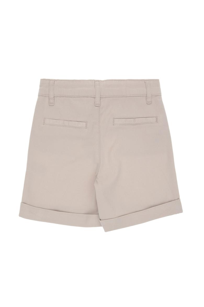 Kız Çocuk Bej Cepli Dokuma Şort - 50309143012