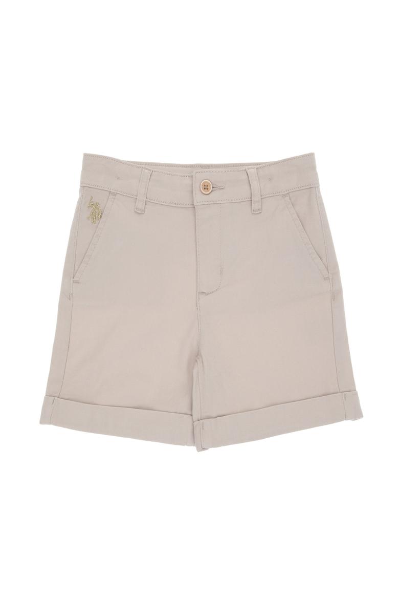 Kız Çocuk Bej Cepli Dokuma Şort - 50309143012
