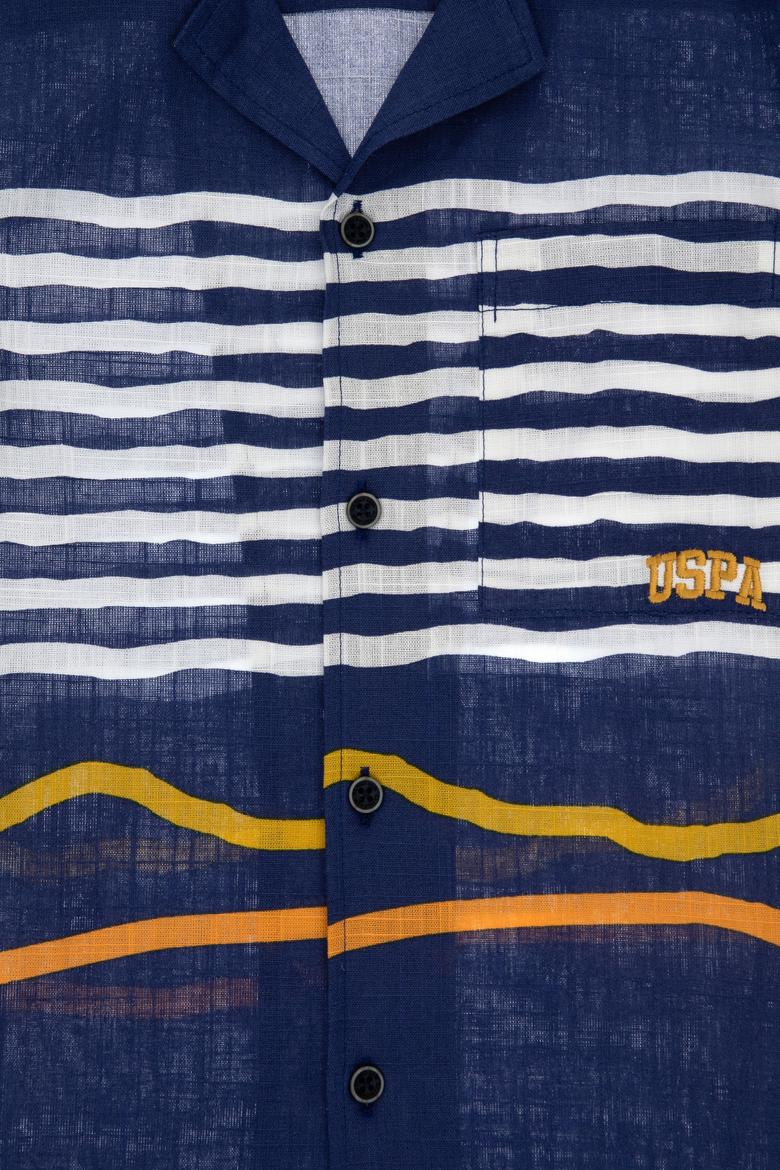 Erkek Çocuk Lacivert Kısa Kollu Comfort Gömlek - 50306574015