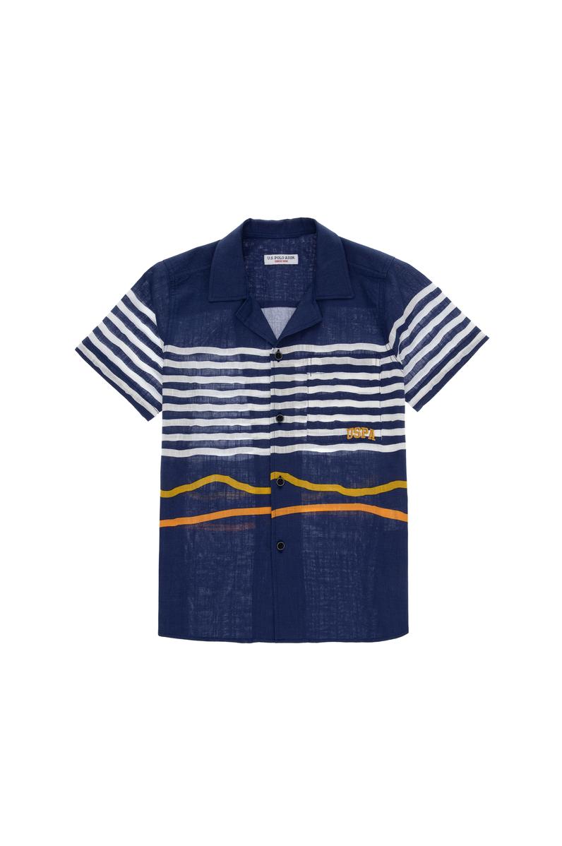 Erkek Çocuk Lacivert Kısa Kollu Comfort Gömlek