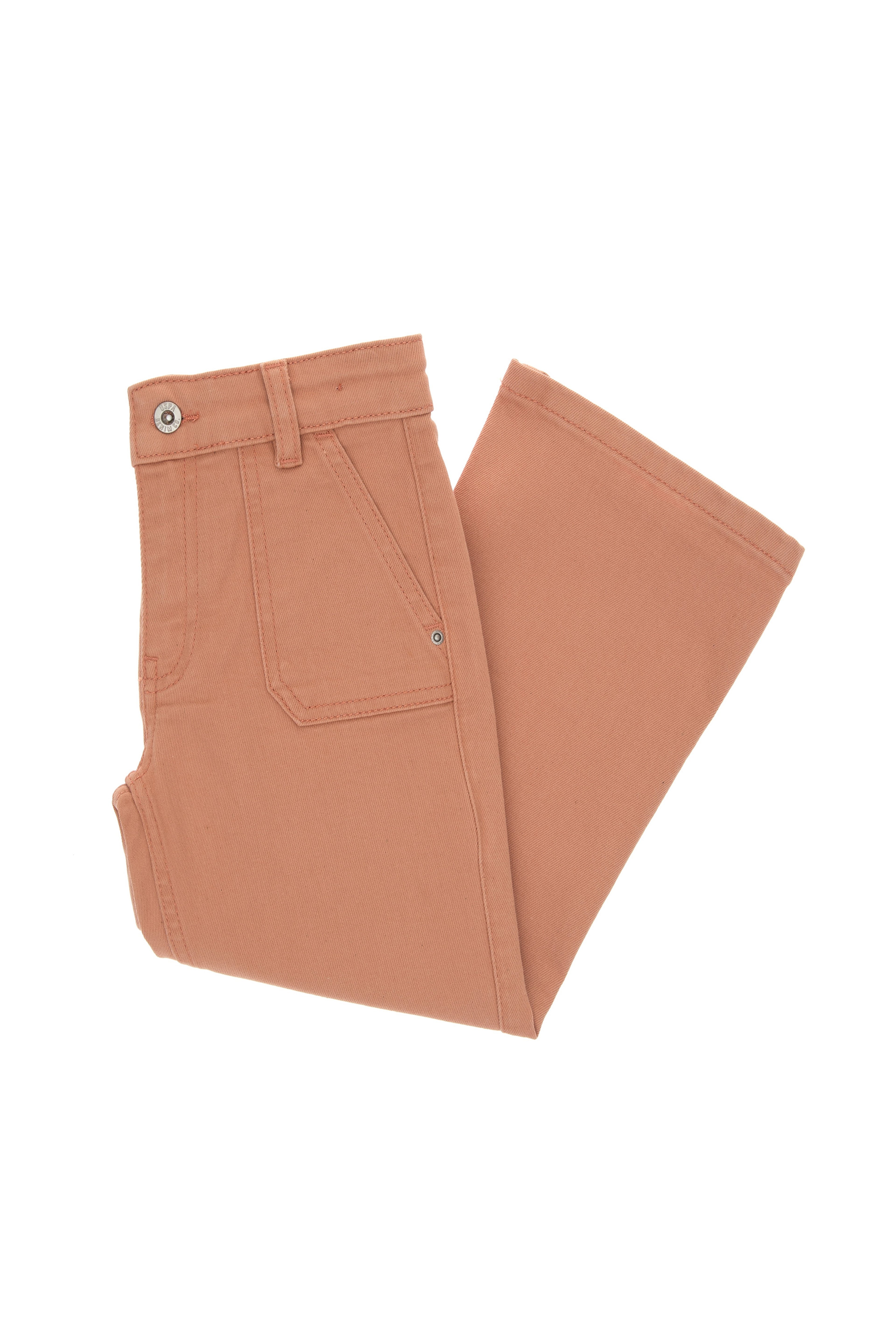 Kız Çocuk Somon Flare Fit Jean Pantolon - Image 1