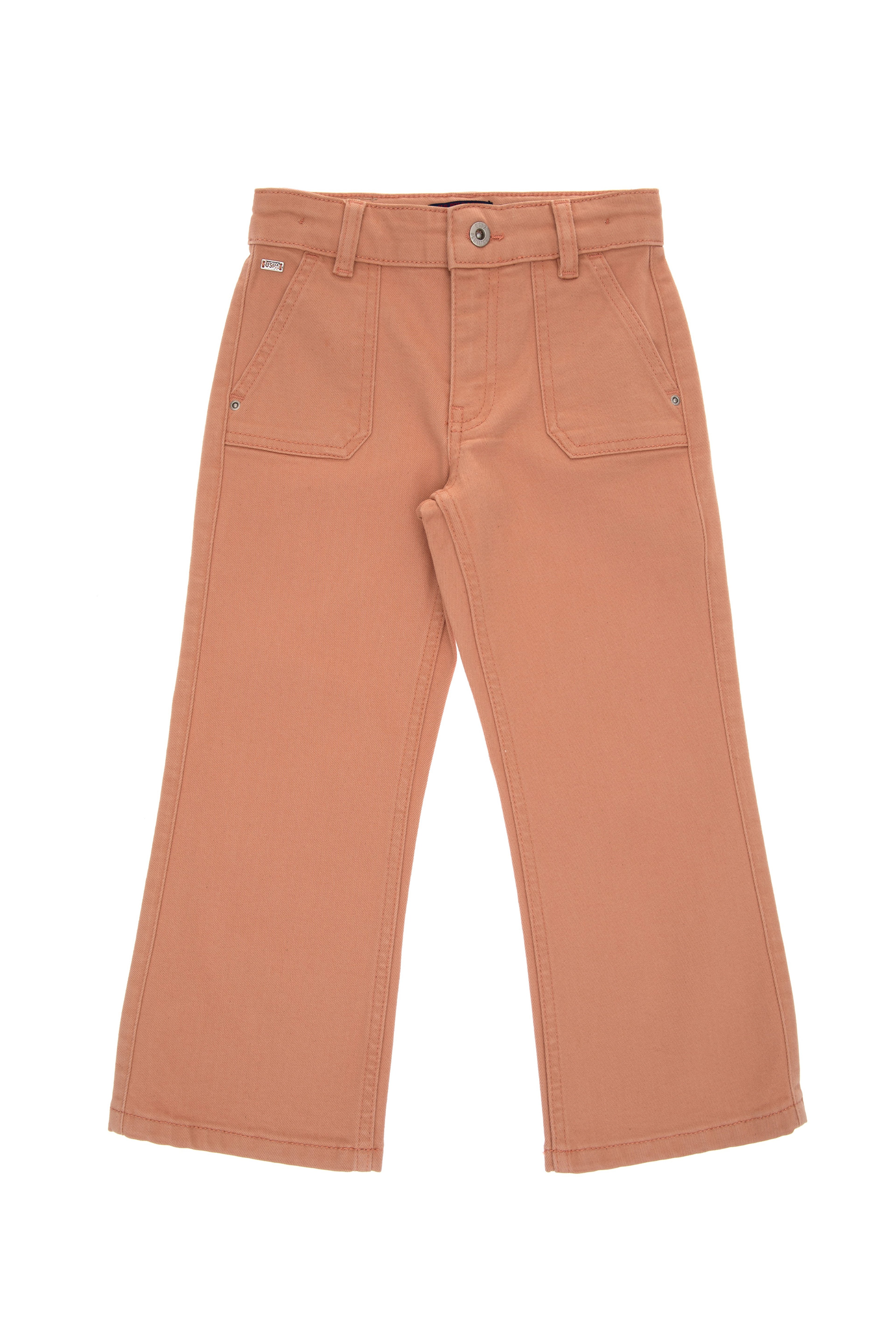 Kız Çocuk Somon Flare Fit Jean Pantolon - Image 2