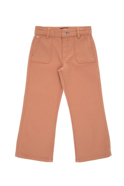 Kız Çocuk Somon Flare Fit Jean Pantolon