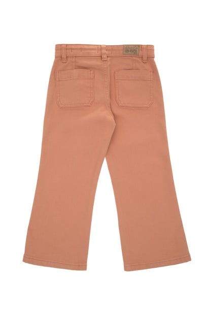 Kız Çocuk Somon Flare Fit Jean Pantolon