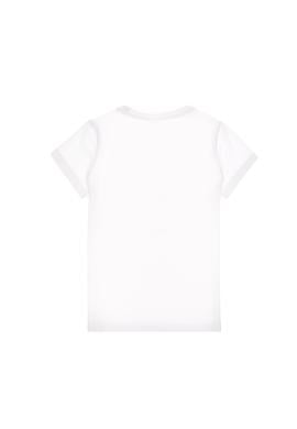 Erkek Çocuk Beyaz Bisiklet Yaka Tişört - 50300377026