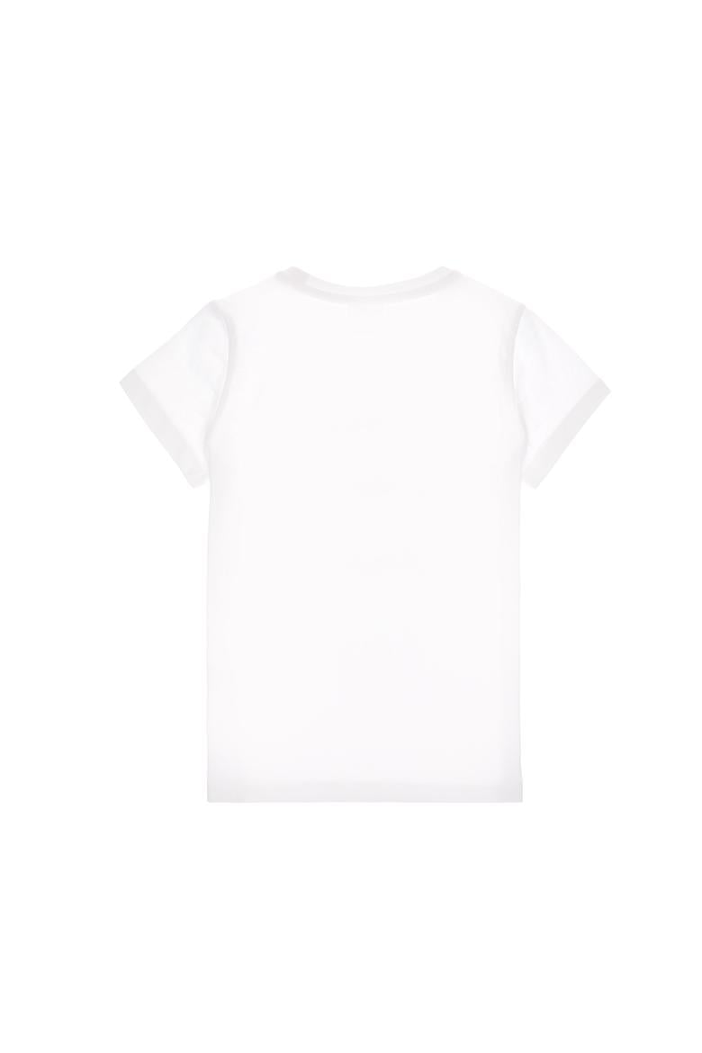 Erkek Çocuk Beyaz Bisiklet Yaka Tişört - 50300377026