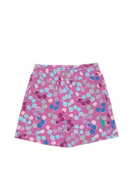 Kız Çocuk Fuşya Renkli Desen Baskılı Örme Şort - 50301006010