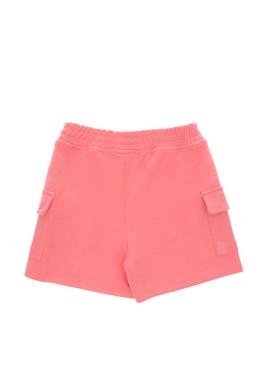 Kız Çocuk Pembe Relax Fit Kargo Cepli Örme Şort - 50300980016
