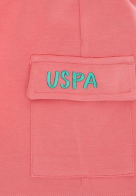 Kız Çocuk Pembe Relax Fit Kargo Cepli Örme Şort - 50300980016