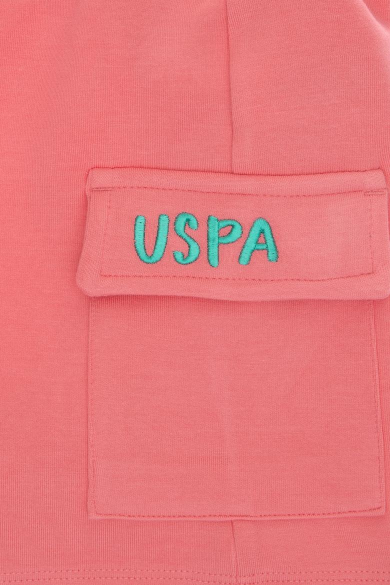 Kız Çocuk Pembe Relax Fit Kargo Cepli Örme Şort - 50300980016