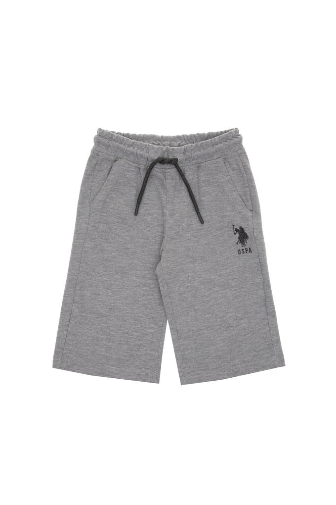Erkek Çocuk Gri Melanj Örme Şort