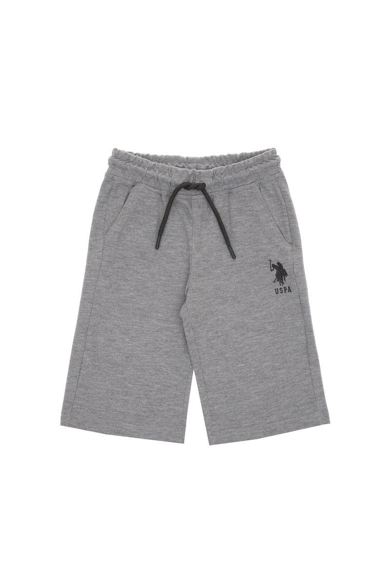 Erkek Çocuk Gri Melanj Örme Şort