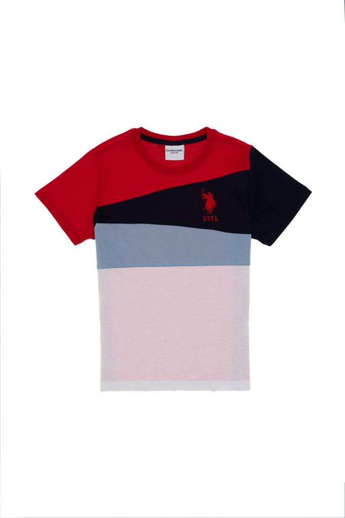 Erkek Çocuk Kırmızı Bisiklet Yaka Tişört