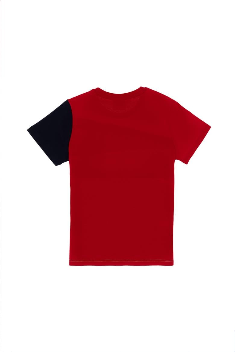 Erkek Çocuk Kırmızı Bisiklet Yaka Tişört - 50307161020