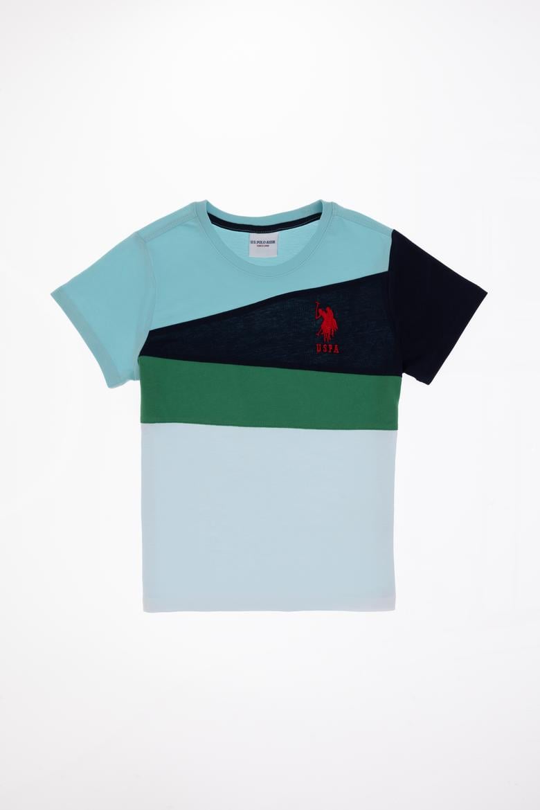 Erkek Çocuk Aqua Bisiklet Yaka Tişört