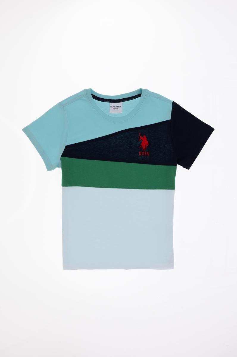 Erkek Çocuk Aqua Bisiklet Yaka Tişört