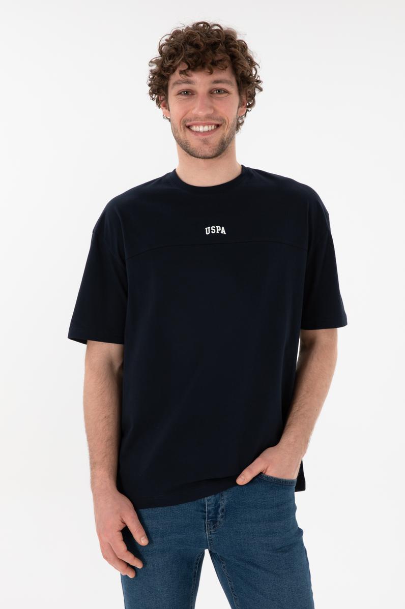 Erkek Comfort Fit Bisiklet Yaka Lacivert Tişört