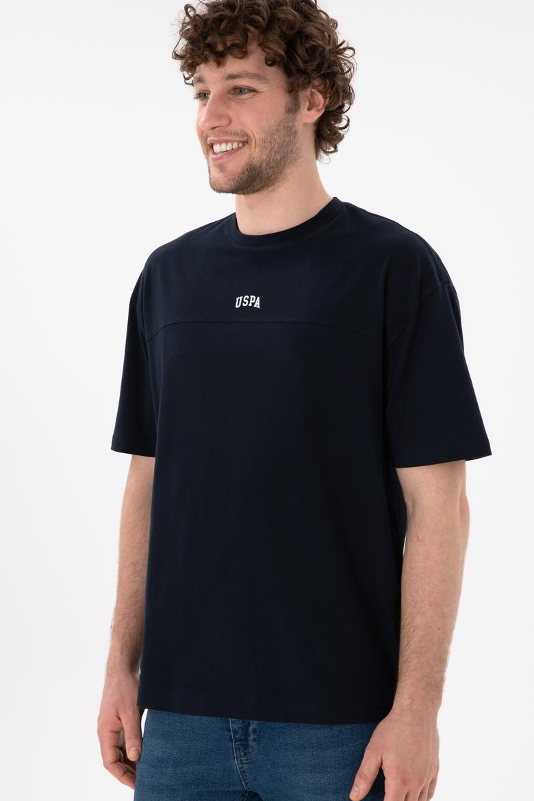 Erkek Comfort Fit Bisiklet Yaka Lacivert Tişört - 50306017056