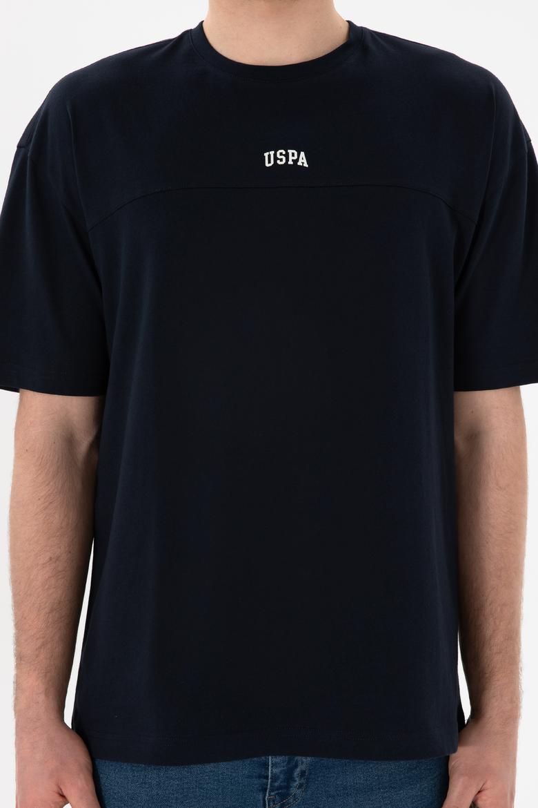 Erkek Comfort Fit Bisiklet Yaka Lacivert Tişört - 50306017056