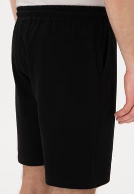 Erkek Siyah Örme Şort - 50305933029
