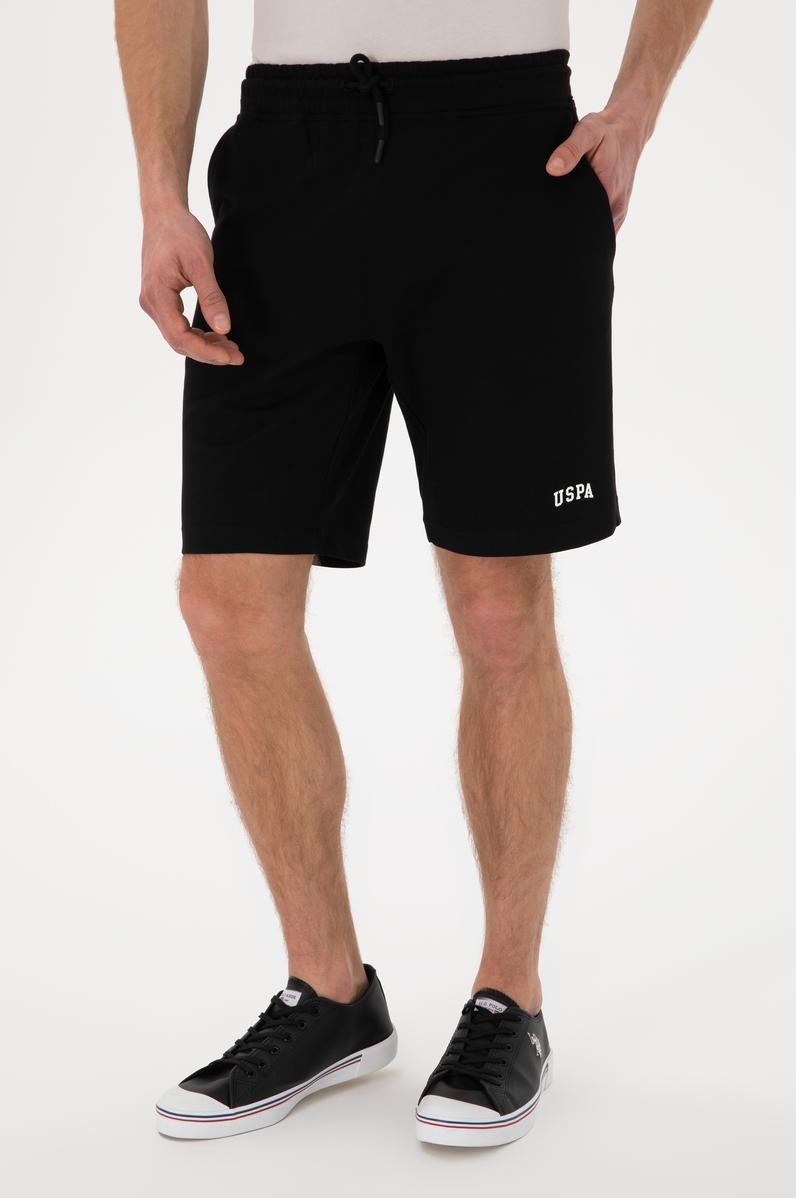 Erkek Siyah Örme Şort