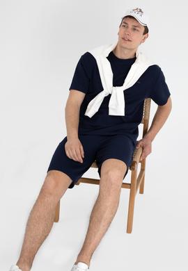 Erkek Comfort Fit Bisiklet Yaka Lacivert Tişört - 50308814008