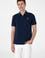 Erkek Regular Fit Fermuarlı Lacivert Dokulu Tişört